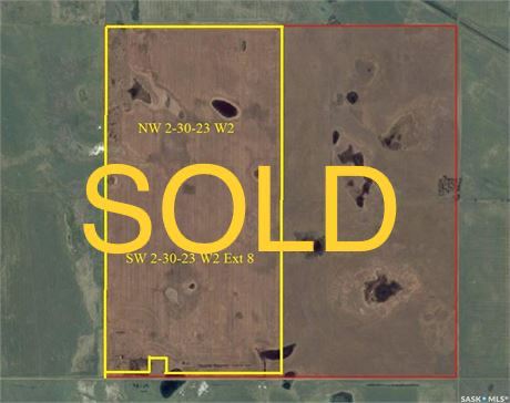 SOLD ! Half Section Farm Land For Sale in RM of Wreford No 280